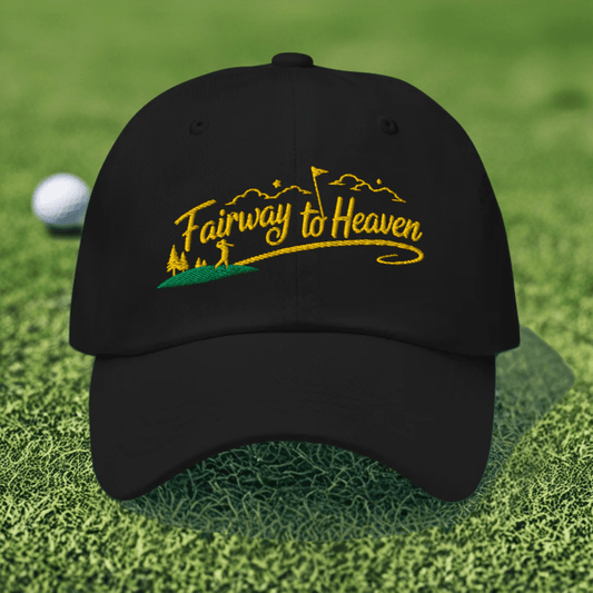 Fairway to Heaven Embroidered Golf Cap - Funny Golf Tee by Swing Epic