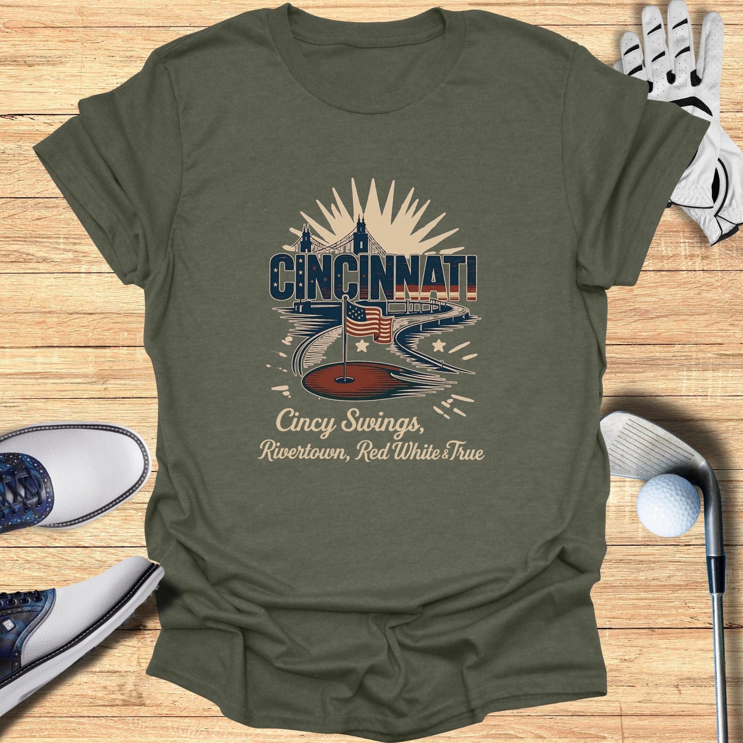 Cincinnati Golf T-Shirt - Funny Golf Tee by Swing Epic