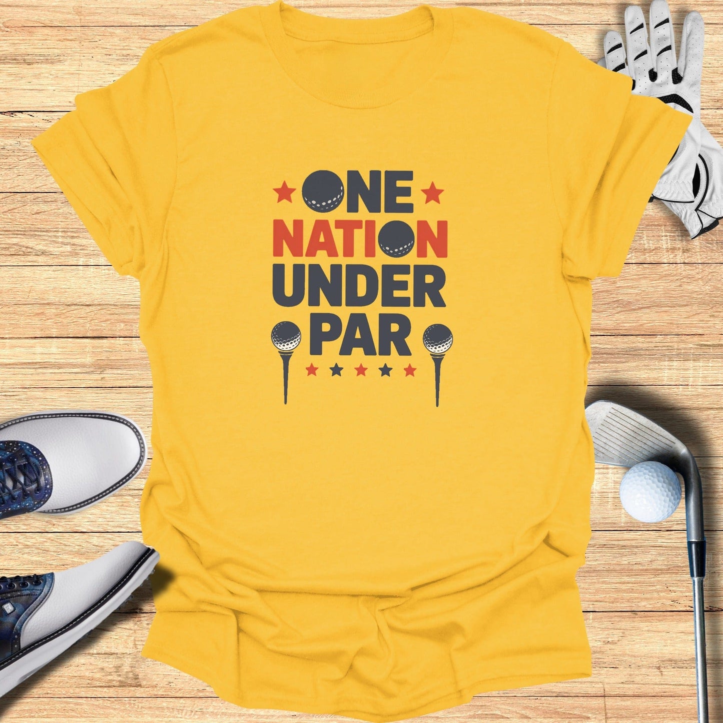 One Nation Under Par T-Shirt - Funny Golf Tee by Swing Epic