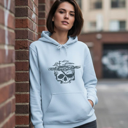 Edgy Streetwear Hoodie with Unique Skull Design