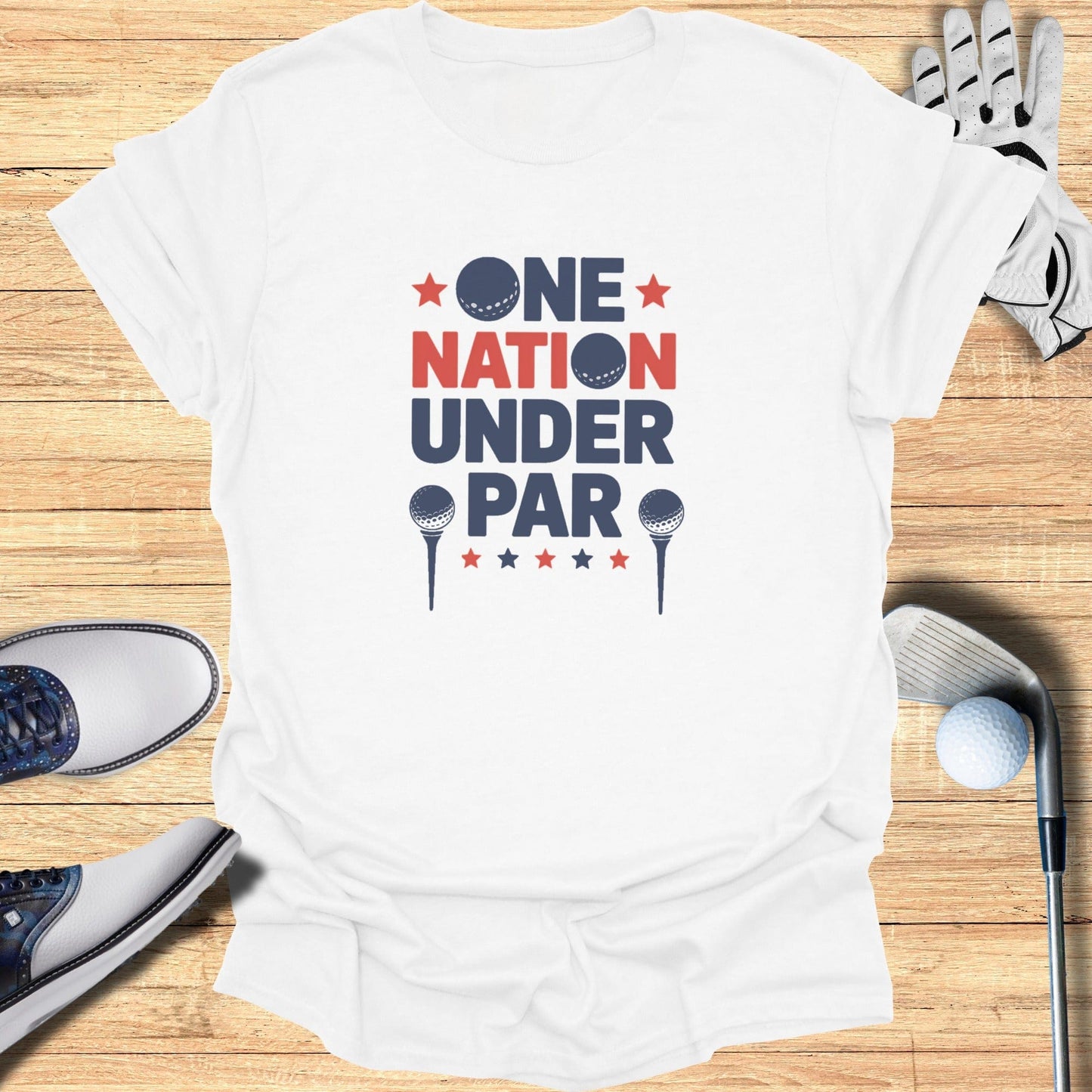 One Nation Under Par T-Shirt - Funny Golf Tee by Swing Epic