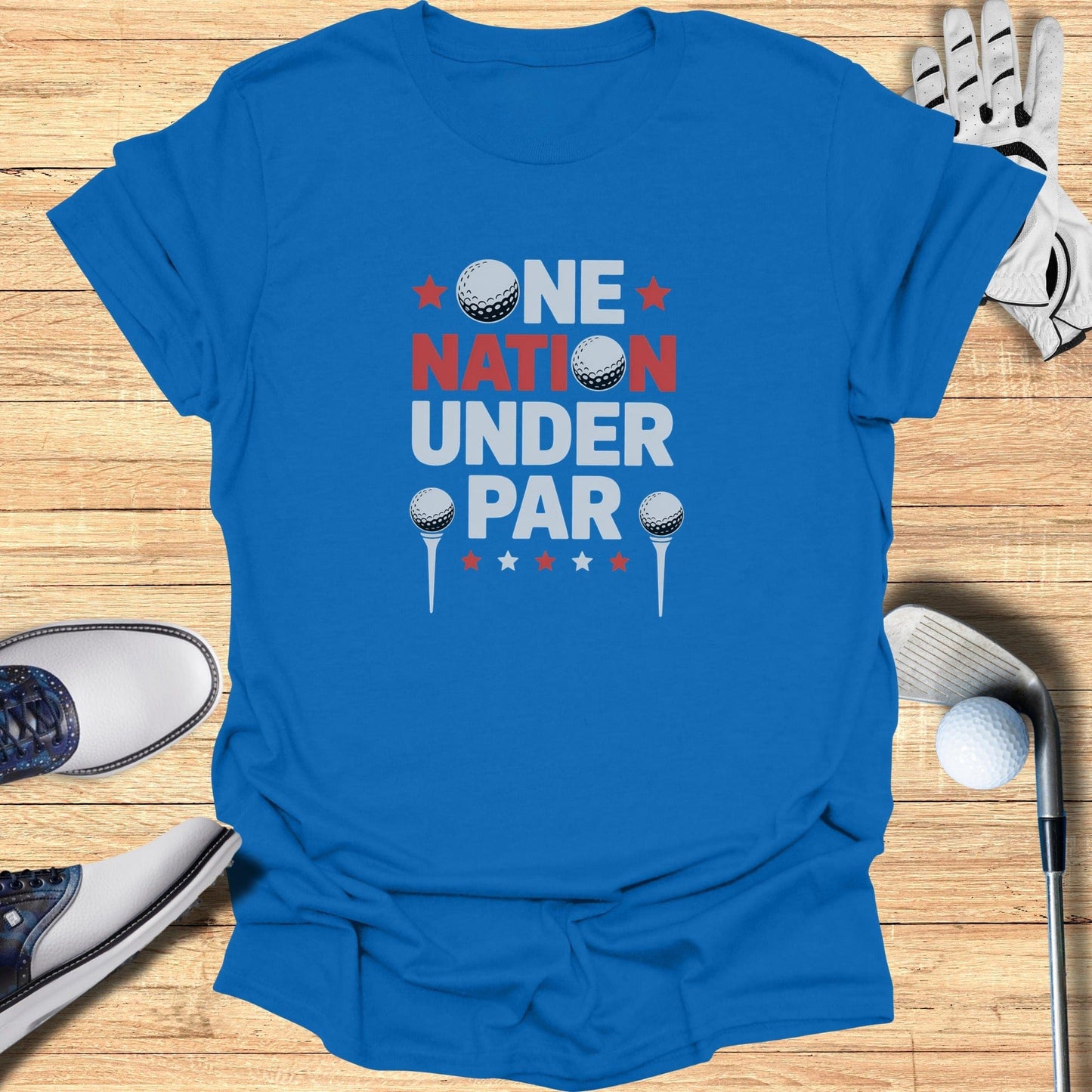 One Nation Under Par T-Shirt - Funny Golf Tee by Swing Epic