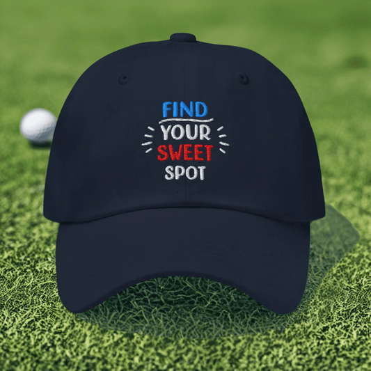 Find Your Sweet Spot Embroidered Golf Cap - Funny Golf Tee by Swing Epic