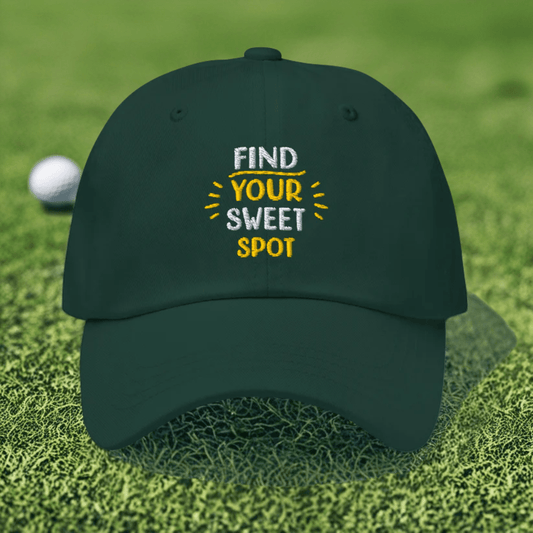 Find Your Sweet Spot Embroidered Golf Cap - Funny Golf Tee by Swing Epic