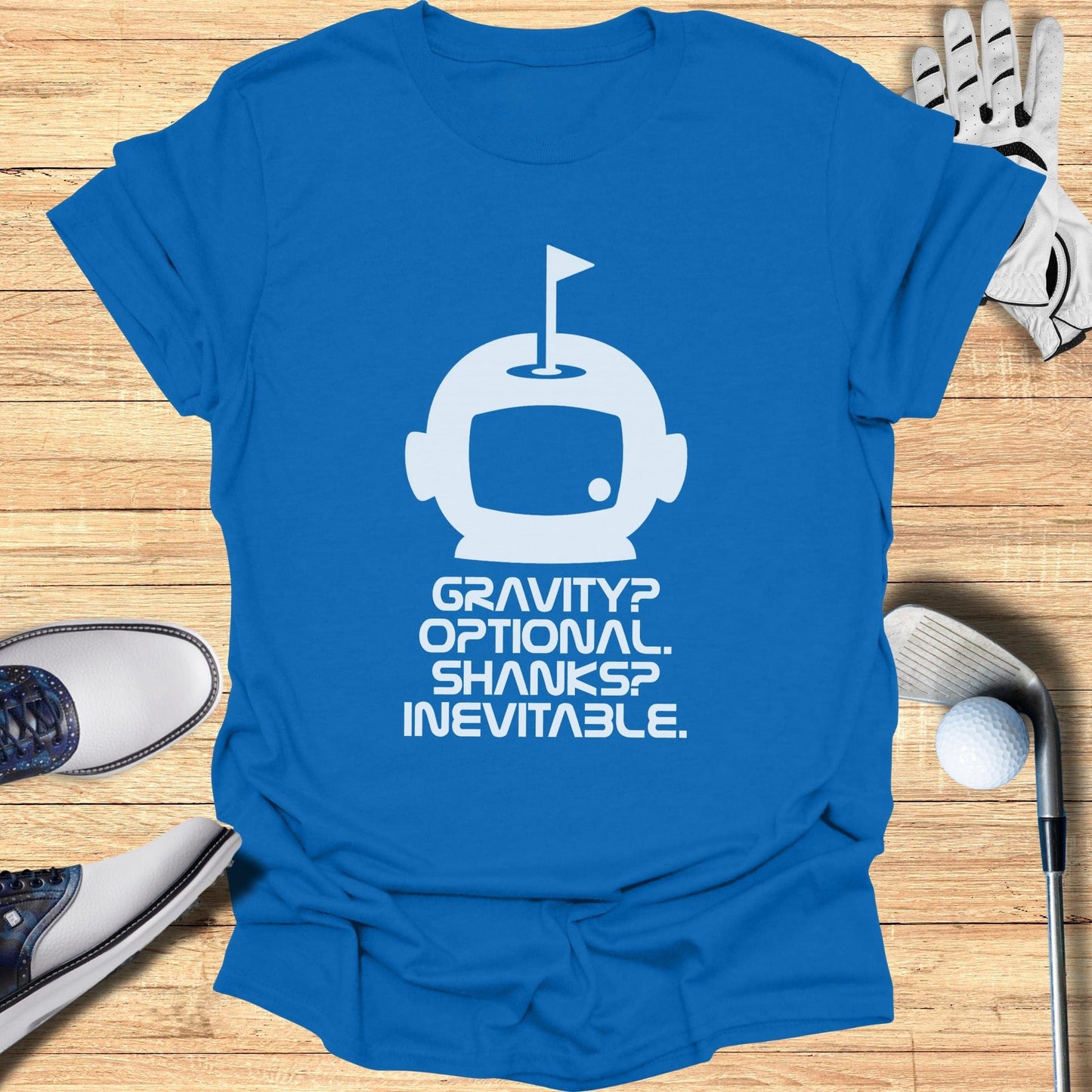 Gravity Optional Shanks Inevitable Golf Humor Shirt
