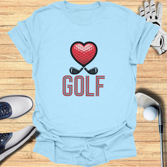 Golf Heart T-Shirt - Funny Golf Tee by Swing Epic