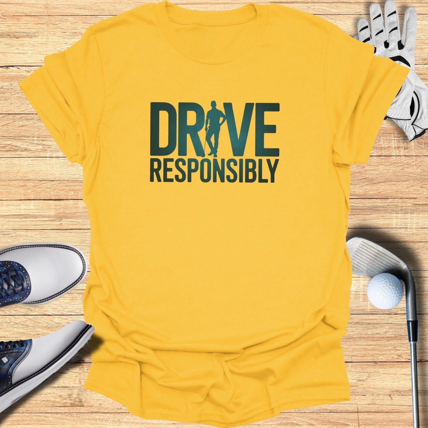 Drive Responsibly T-Shirt - Funny Golf Tee by Swing Epic