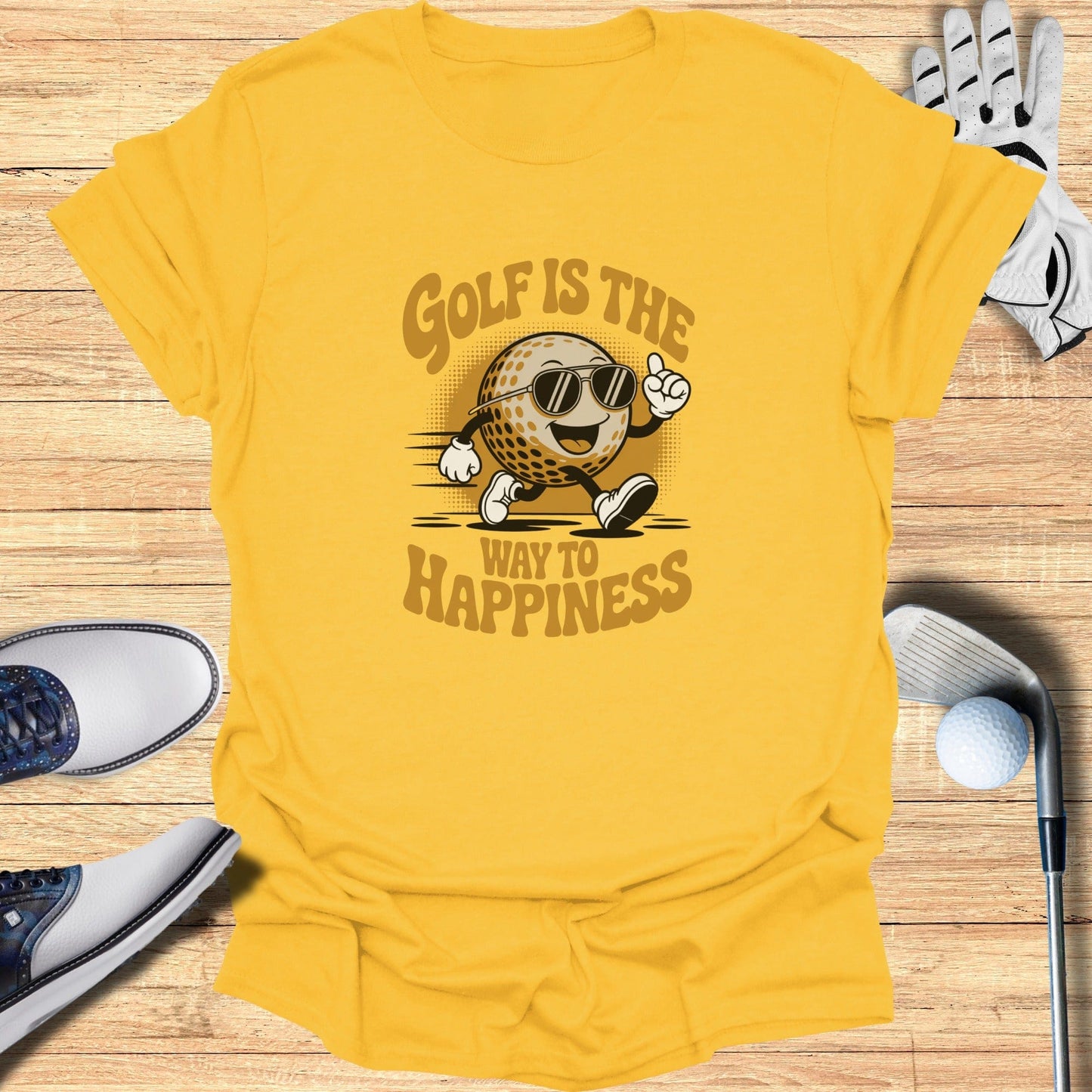 Golf = Happiness T-Shirt - Funny Golf Tee by Swing Epic