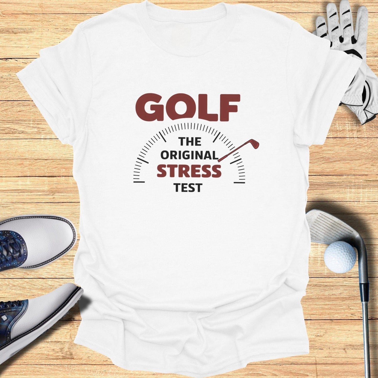 Golf The Original Stress Test T-Shirt - Funny Golf Tee by Swing Epic