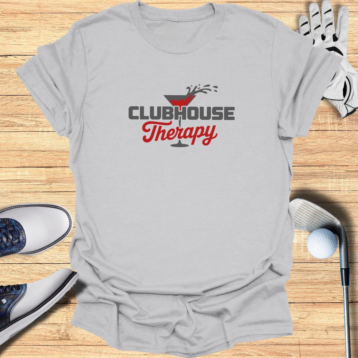 Clubhouse Therapy T-Shirt - Funny Golf Tee by Swing Epic