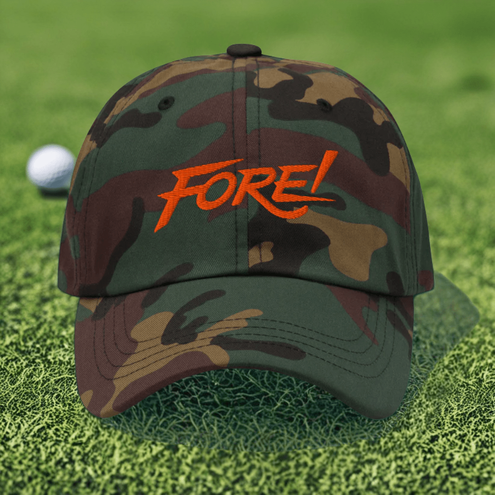 FORE Lookout Fun Embroidered Golf Cap - Funny Golf Tee by Swing Epic
