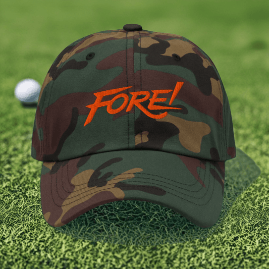 FORE Lookout Fun Embroidered Golf Cap - Funny Golf Tee by Swing Epic