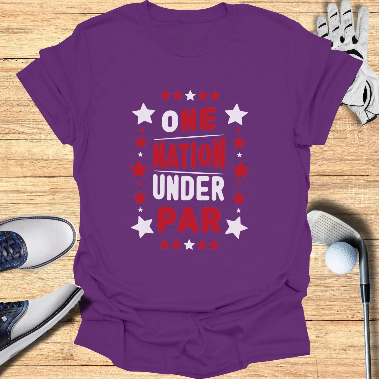 One Nation T-Shirt - Funny Golf Tee by Swing Epic