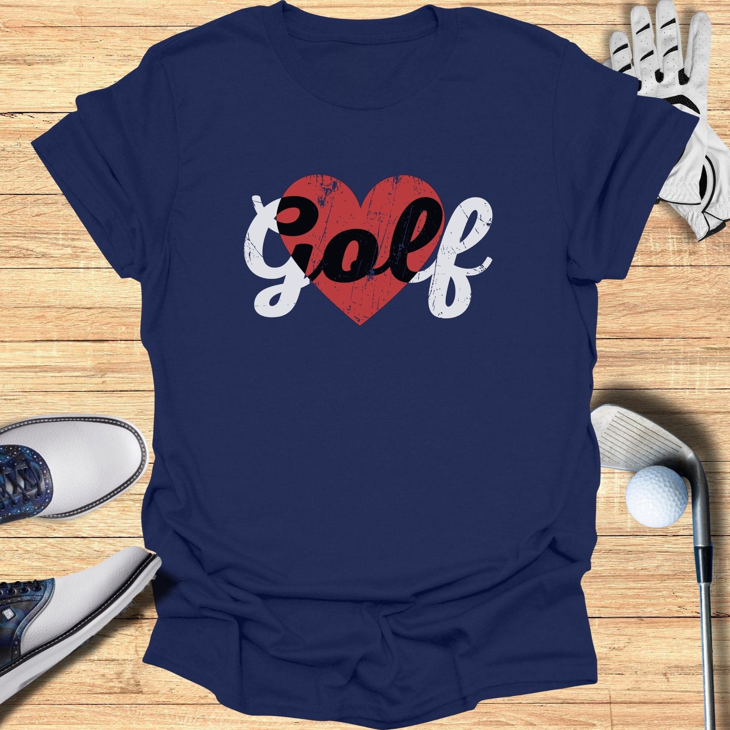 Golf Heart T-Shirt - Funny Golf Tee by Swing Epic