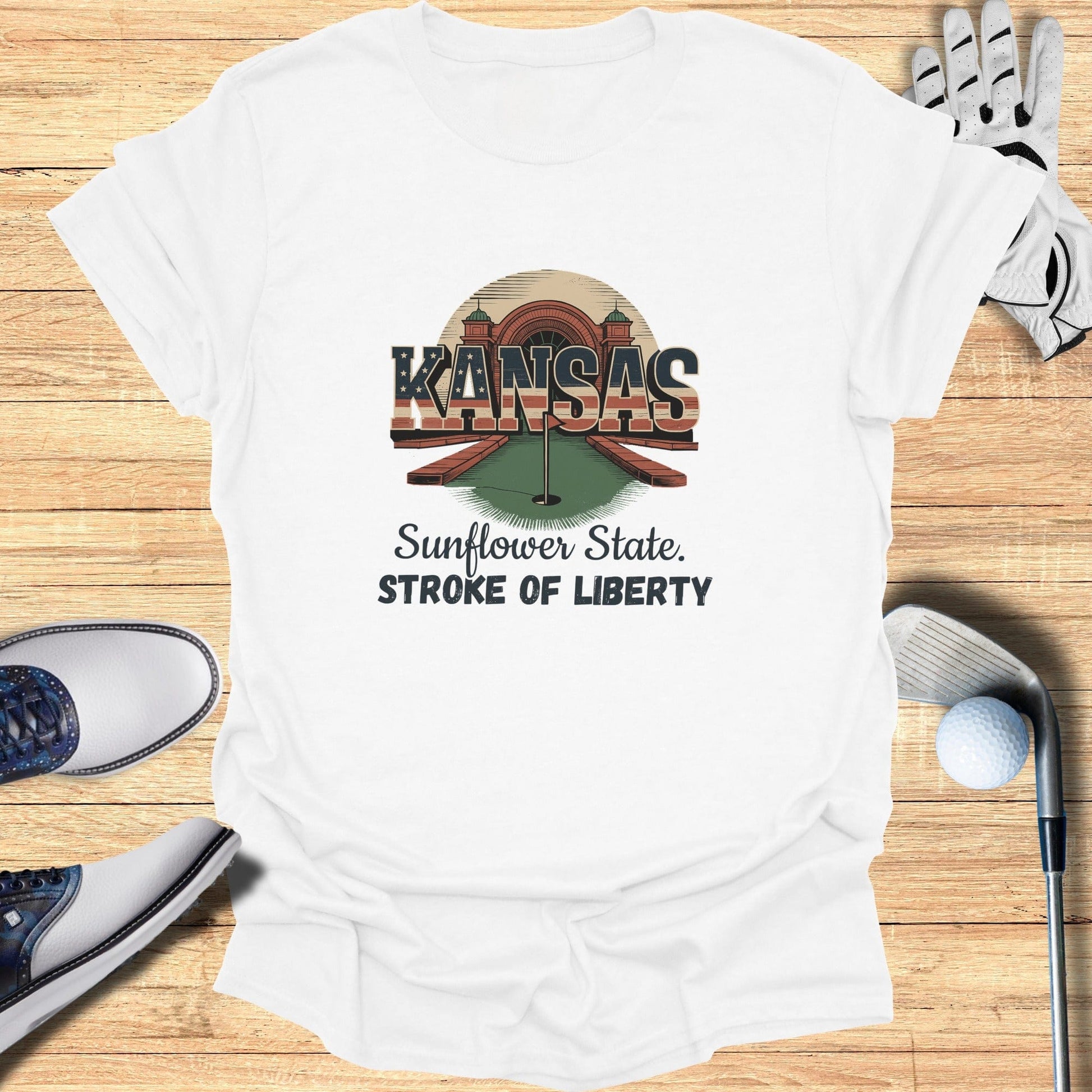Kansas Golf T-Shirt - Funny Golf Tee by Swing Epic