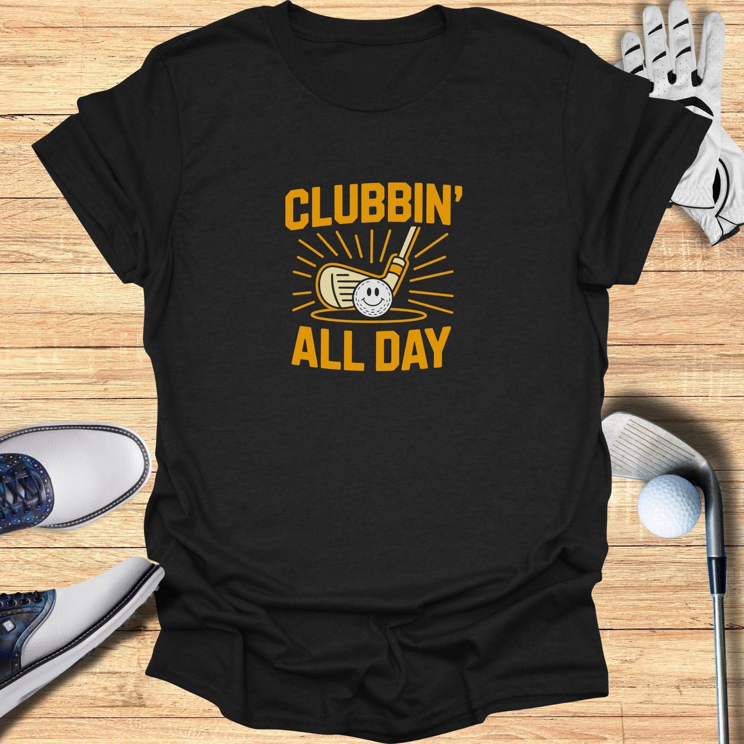 Clubbin' All Day T-Shirt - Funny Golf Tee by Swing Epic
