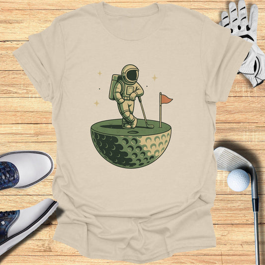 Astronaut Playing Golf Graphic Tee Shirt for Sale