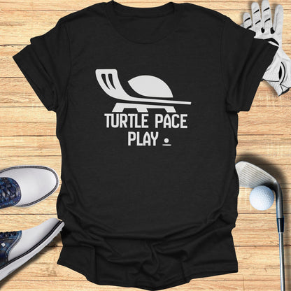 Turtle Pace Play Fun Golf Themed Graphic Tee
