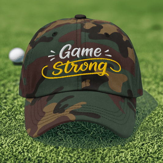 Game Strong Embroidered Golf Cap - Funny Golf Tee by Swing Epic