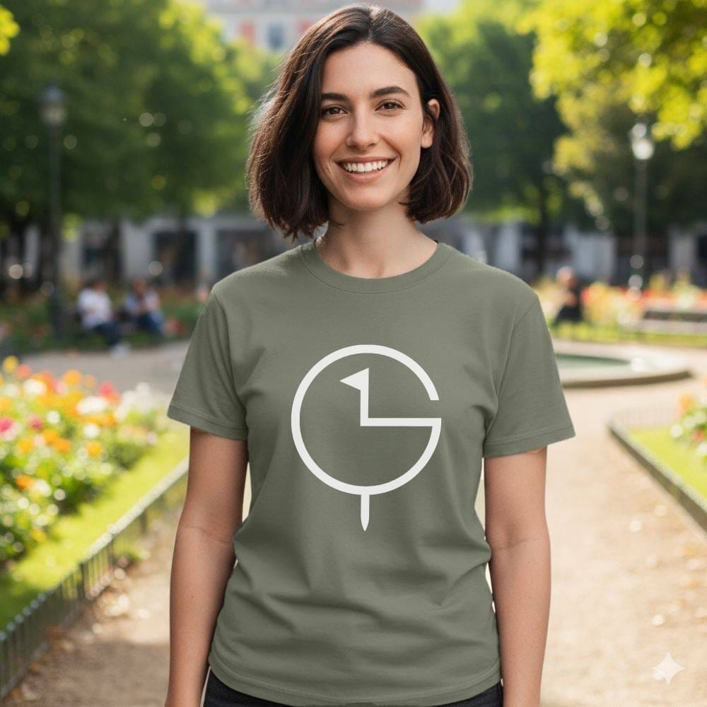 Casual Graphic Tee with Unique Circle Design