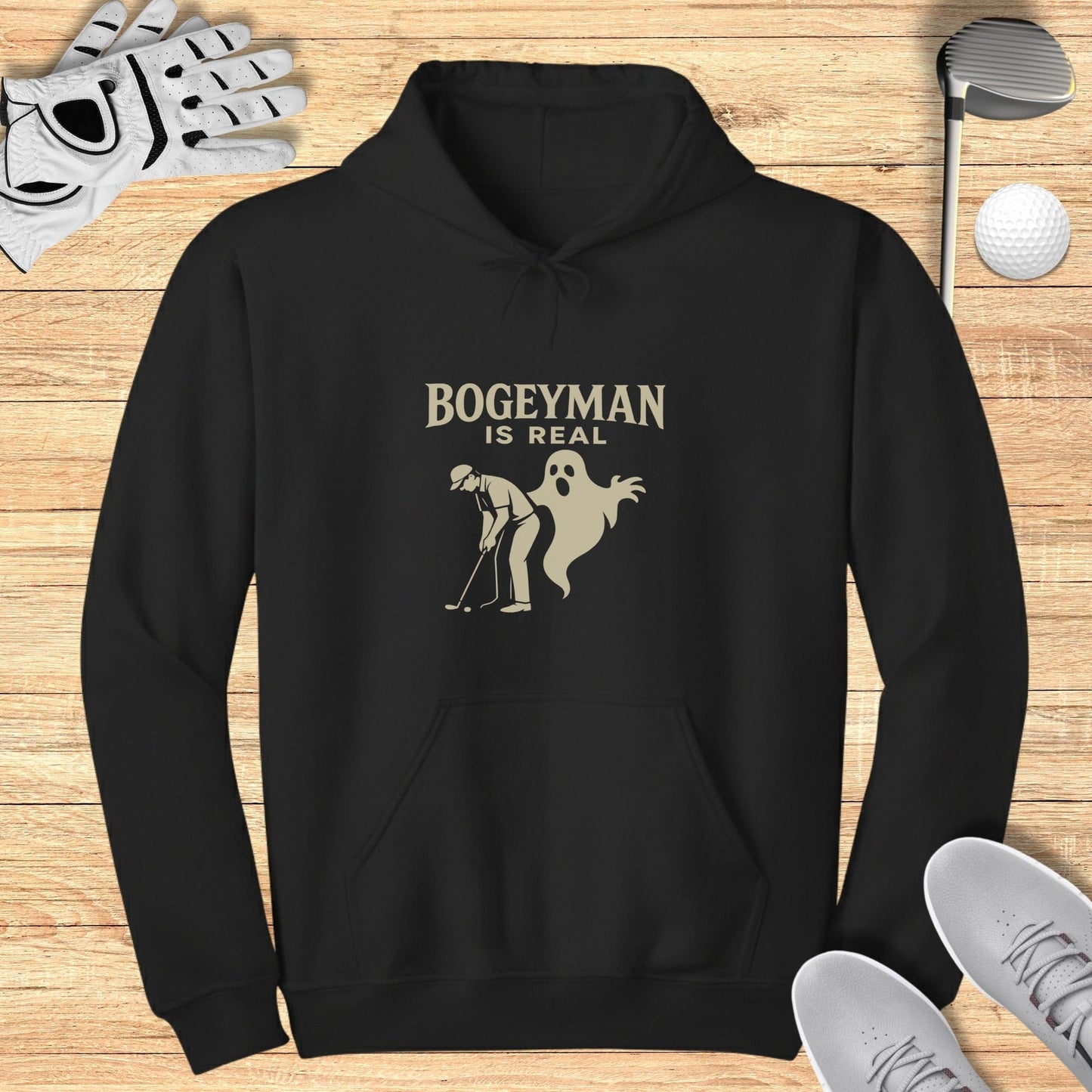 Bogeyman Is Real Hoodie - Funny Golf Tee by Swing Epic