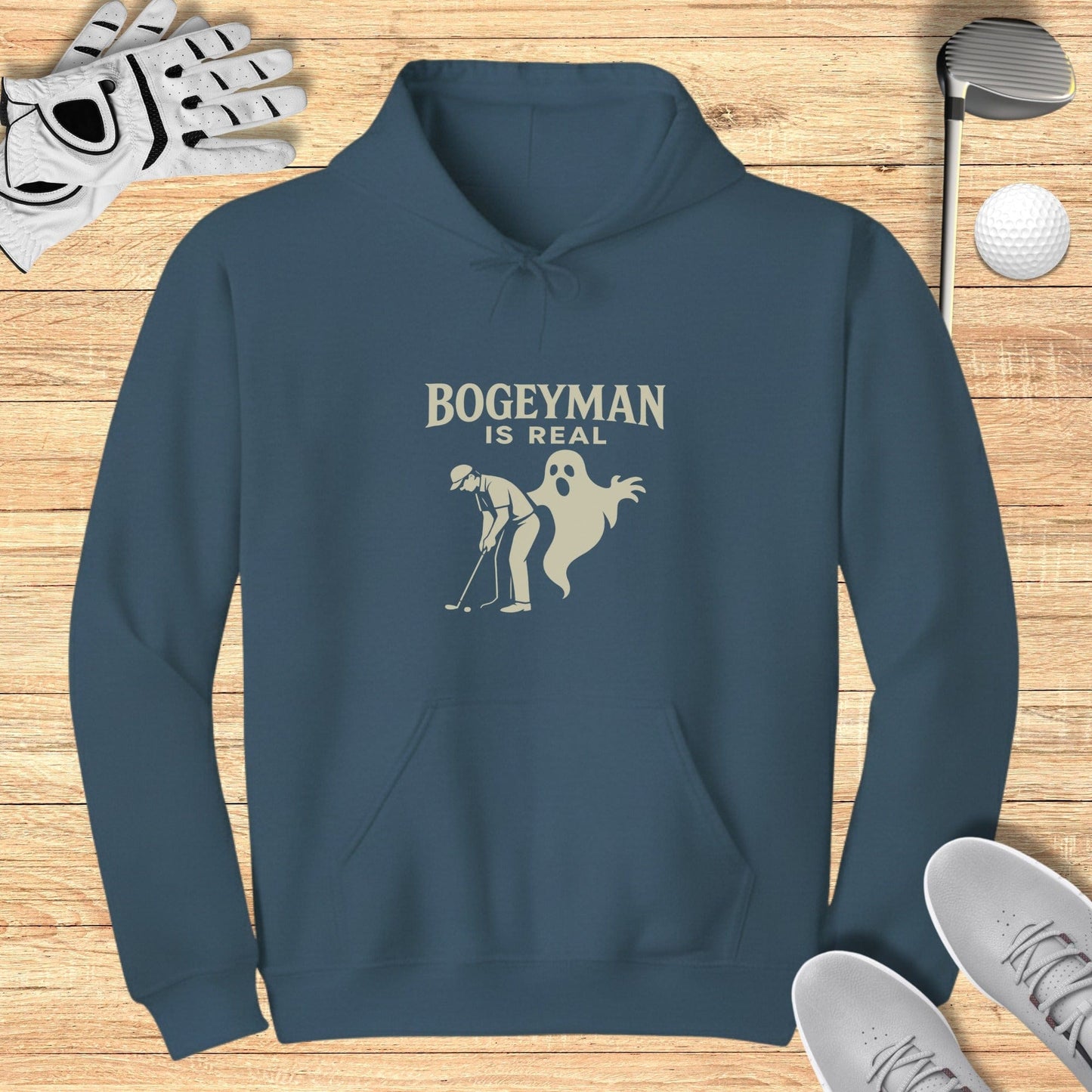 Bogeyman Is Real Hoodie - Funny Golf Tee by Swing Epic
