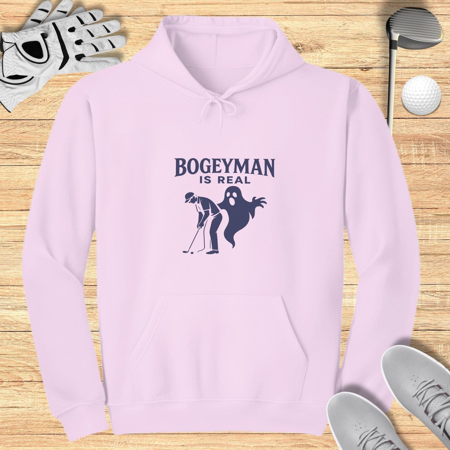 Bogeyman Is Real Hoodie - Funny Golf Tee by Swing Epic