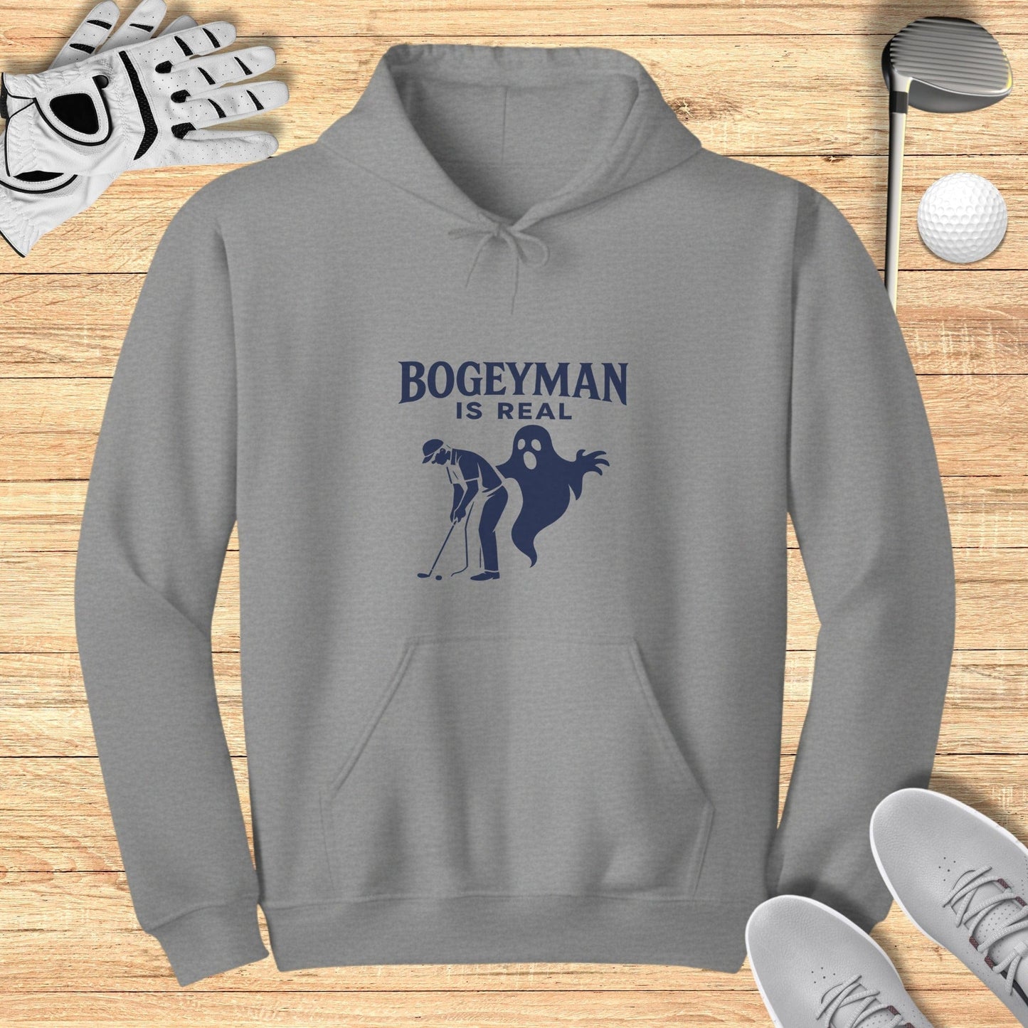 Bogeyman Is Real Hoodie - Funny Golf Tee by Swing Epic