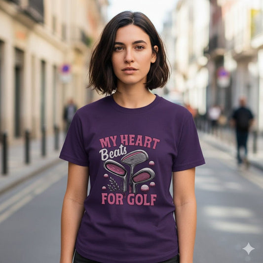 Heart Beats for Golf T-Shirt