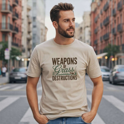 Weapons of Grass Destruction T-Shirt - Funny Golf Tee by Swing Epic