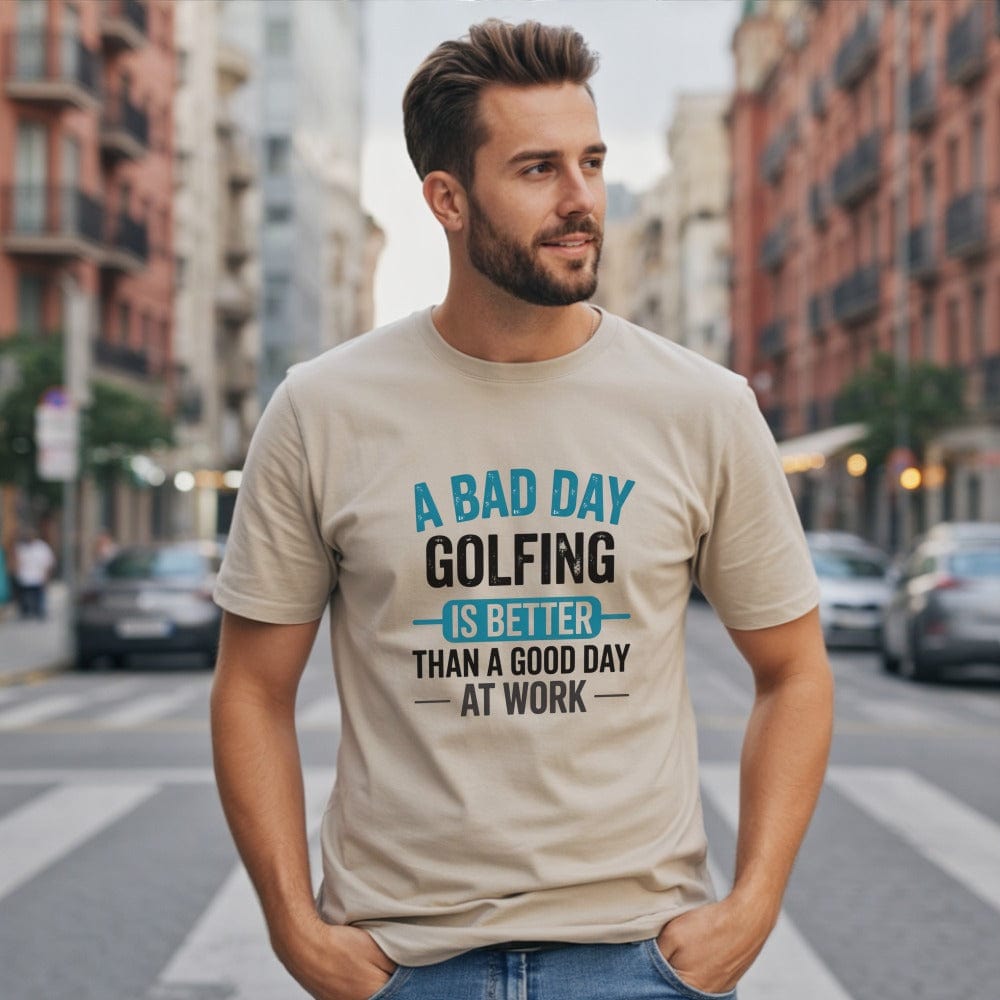 Bad Golf > Good Work T-Shirt - Funny Golf Tee by Swing Epic