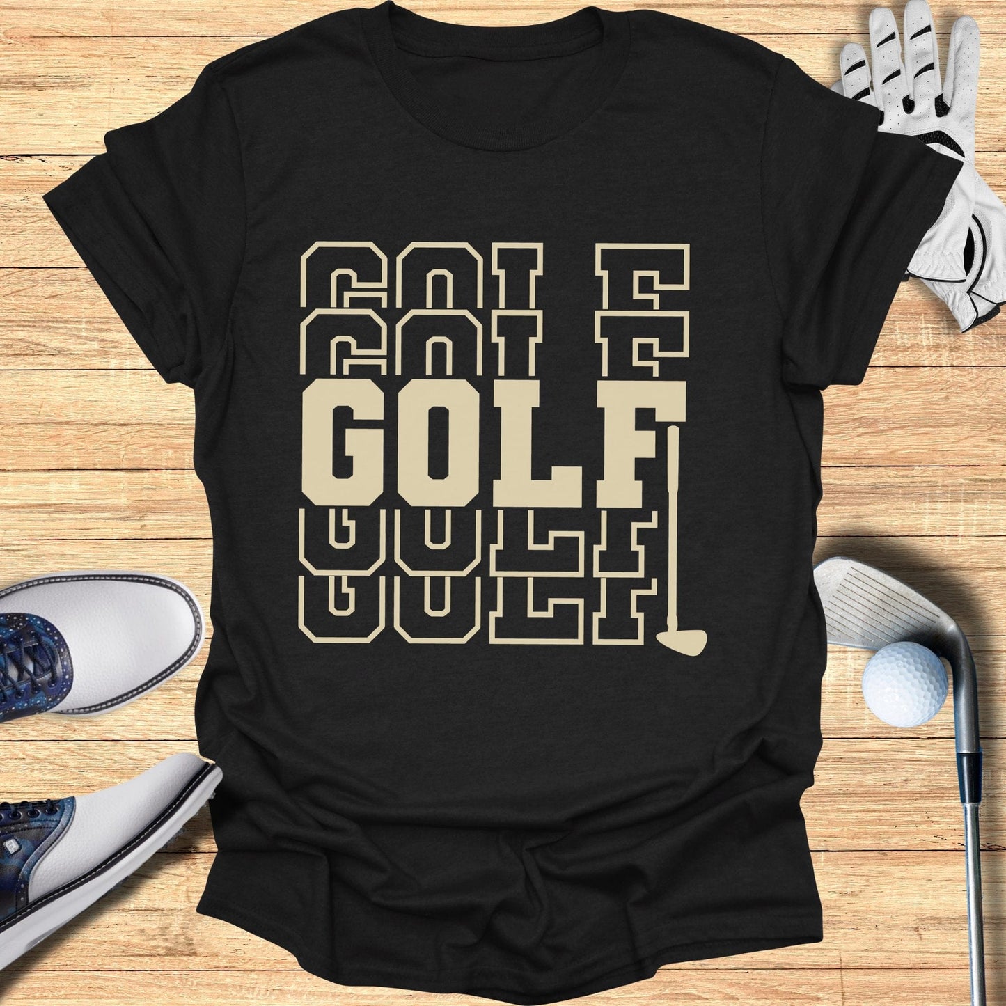Retro Golf Text T-Shirt - Funny Golf Tee by Swing Epic