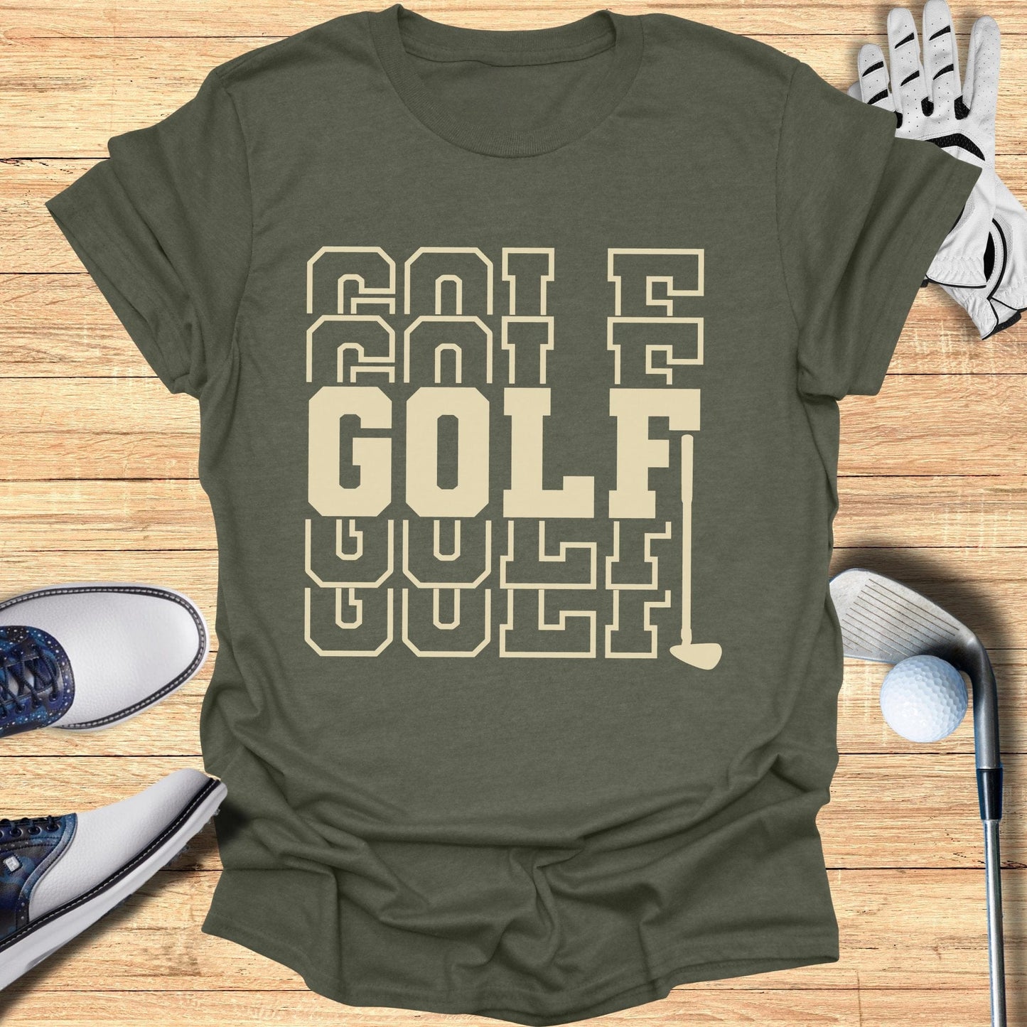 Retro Golf Text T-Shirt - Funny Golf Tee by Swing Epic