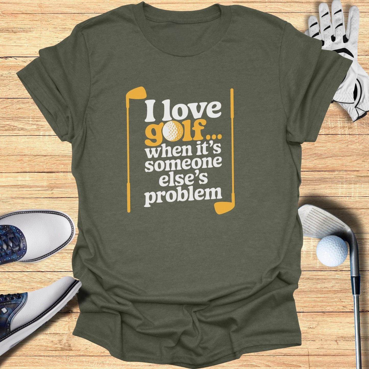 I love Golf T-Shirt - Funny Golf Tee by Swing Epic