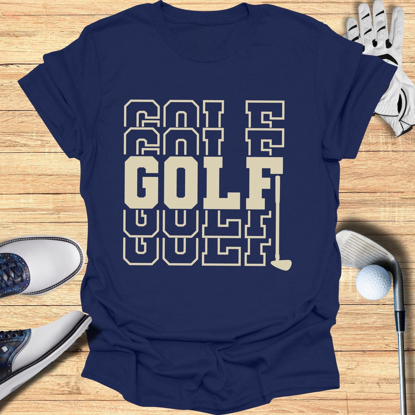 Retro Golf Text T-Shirt - Funny Golf Tee by Swing Epic