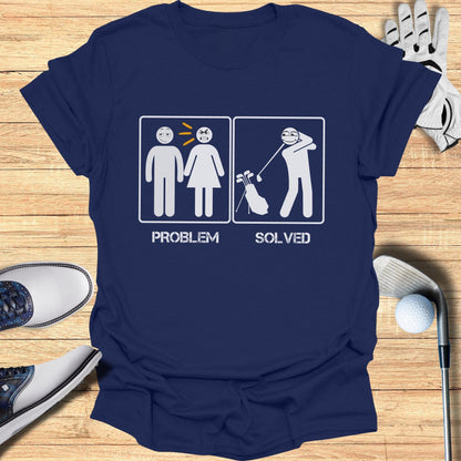 Problem Solved Golf T-Shirt - Funny Golf T-Shirt by SwingEpic