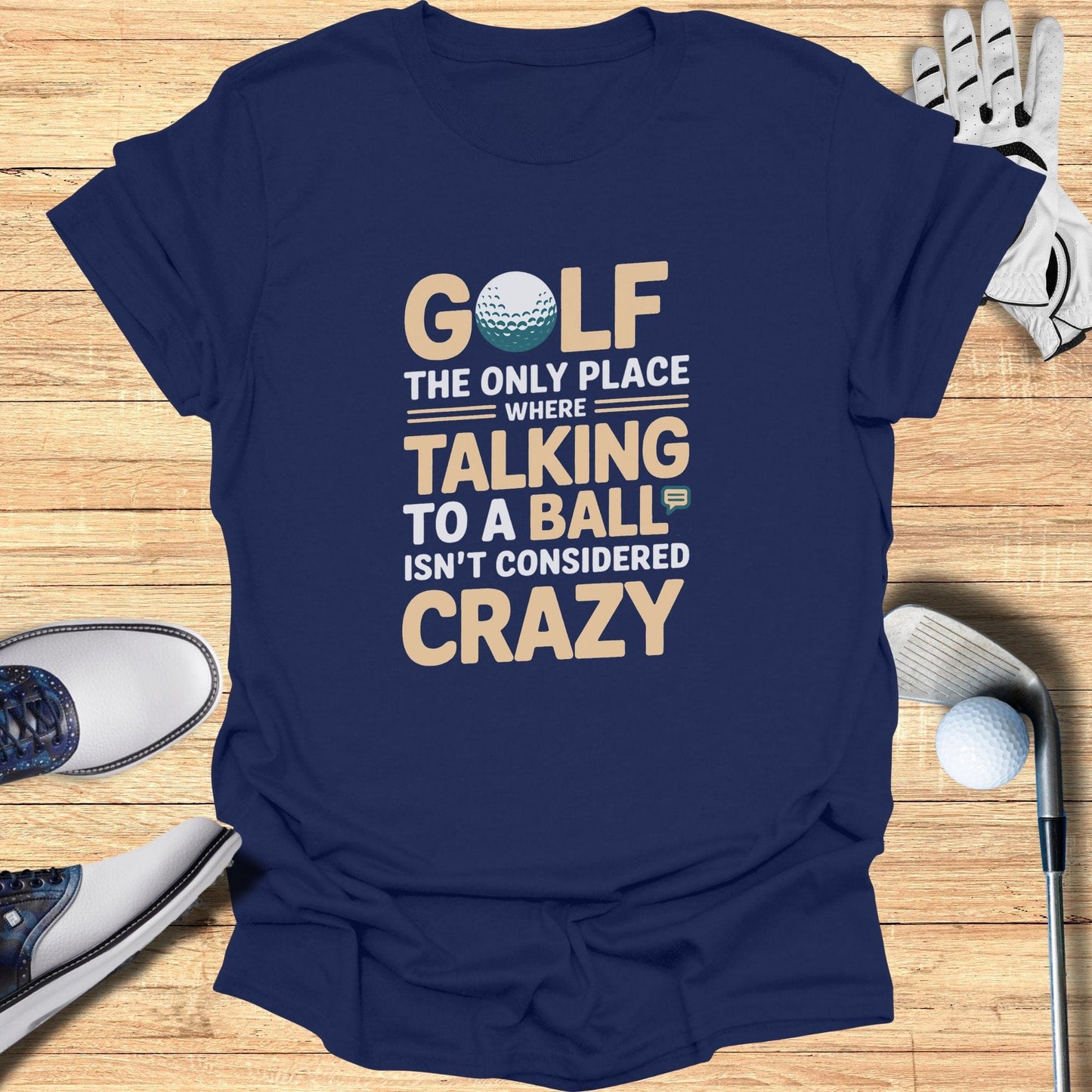 Talk to the Ball T-Shirt - Funny Golf Tee by Swing Epic