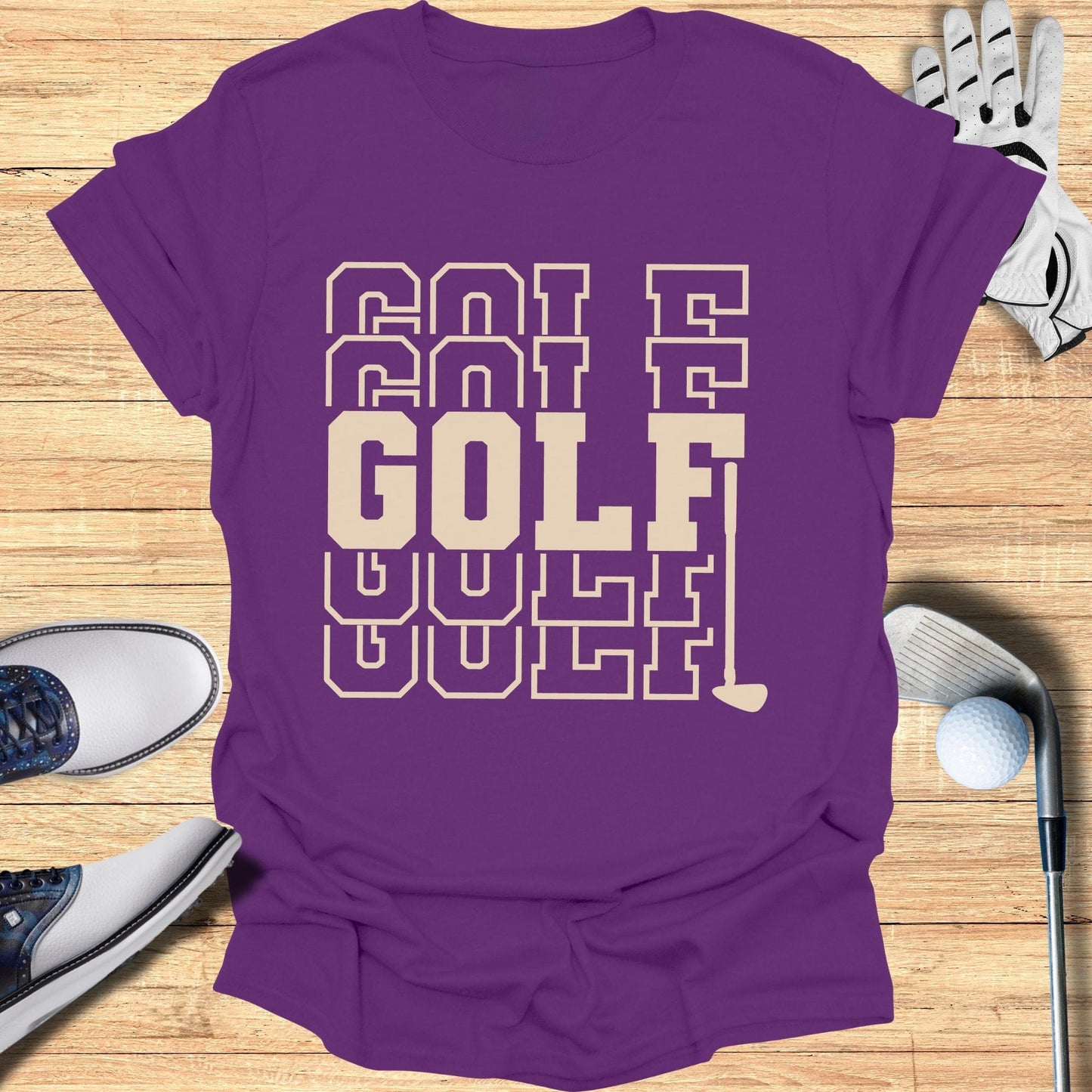 Retro Golf Text T-Shirt - Funny Golf Tee by Swing Epic