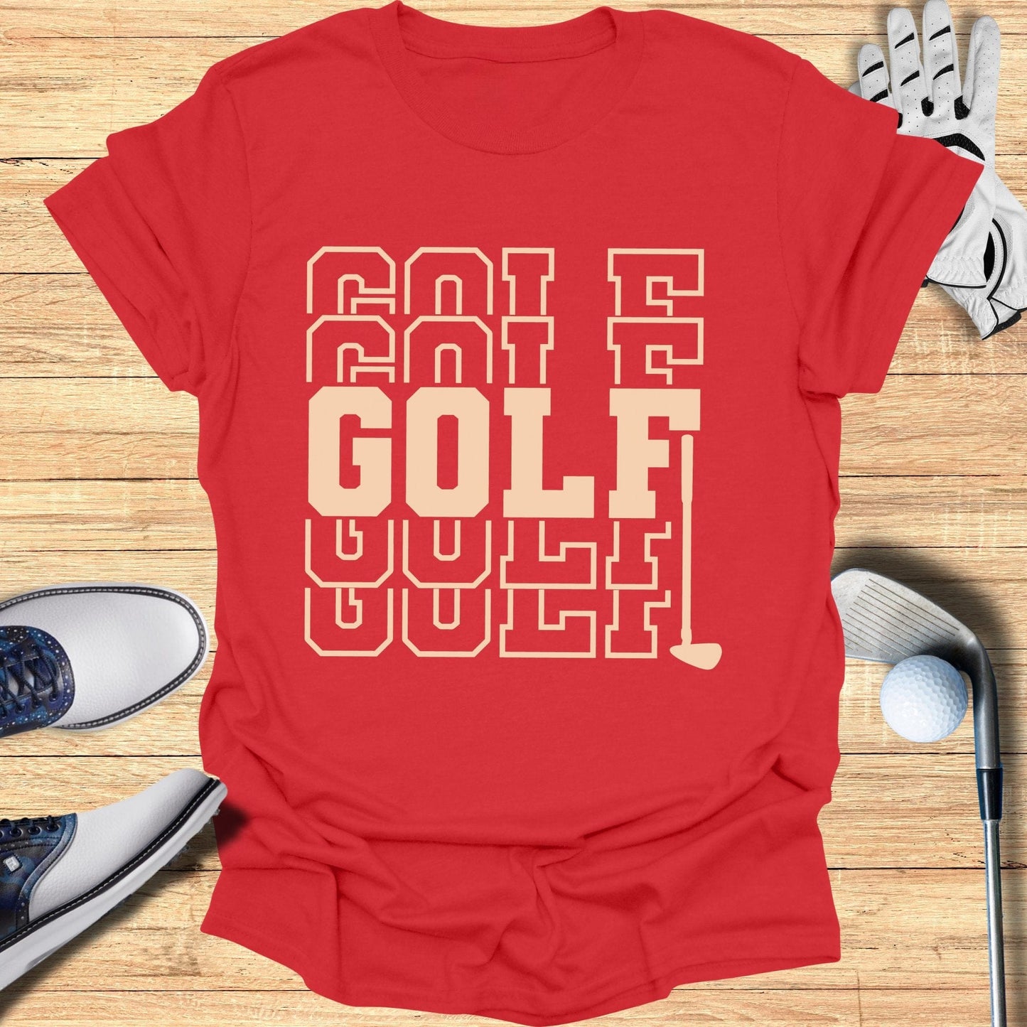 Retro Golf Text T-Shirt - Funny Golf Tee by Swing Epic