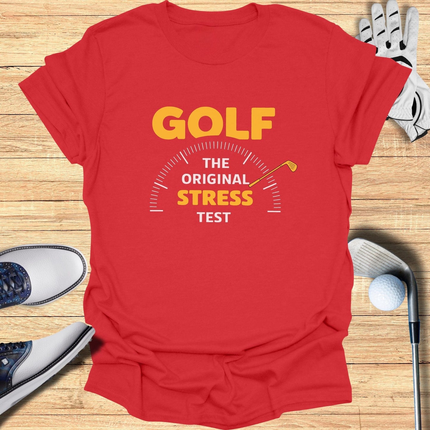 Golf The Original Stress Test T-Shirt - Funny Golf Tee by Swing Epic
