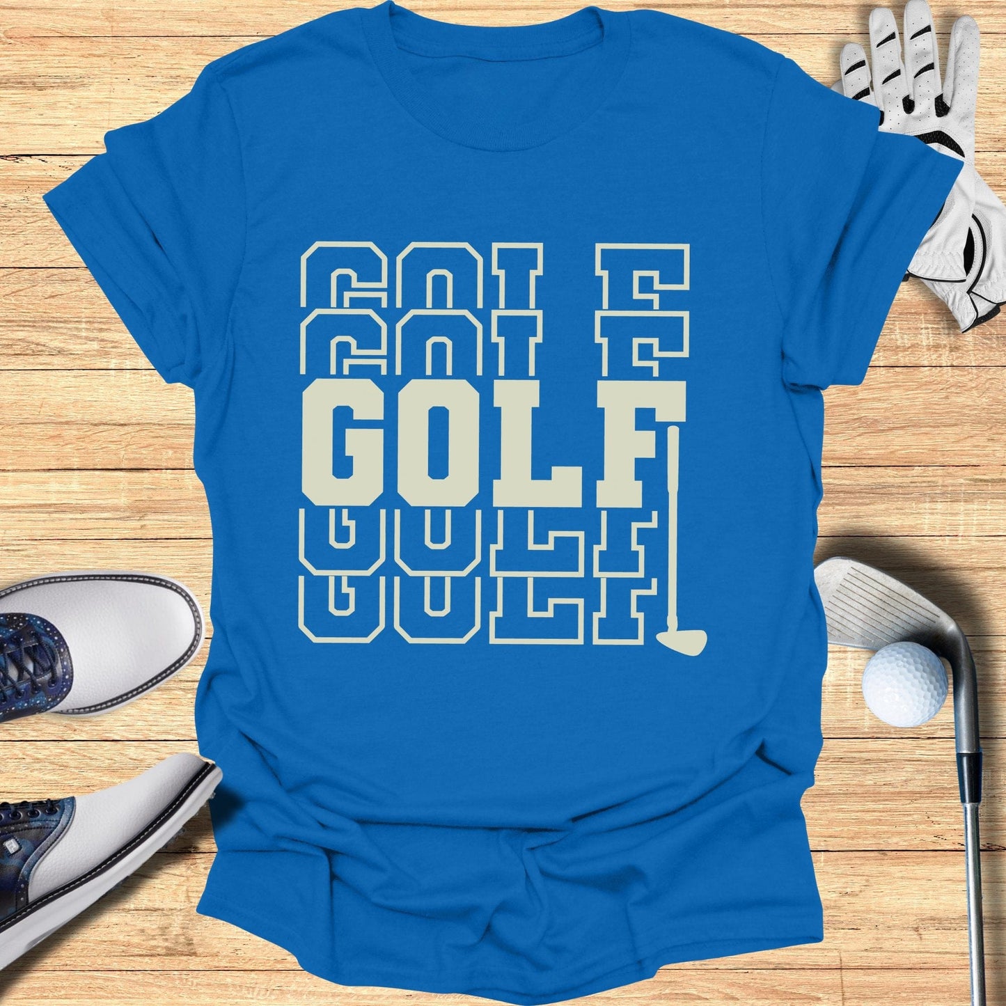 Retro Golf Text T-Shirt - Funny Golf Tee by Swing Epic