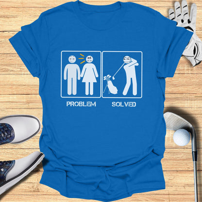 Problem Solved Golf T-Shirt - Funny Golf T-Shirt by SwingEpic