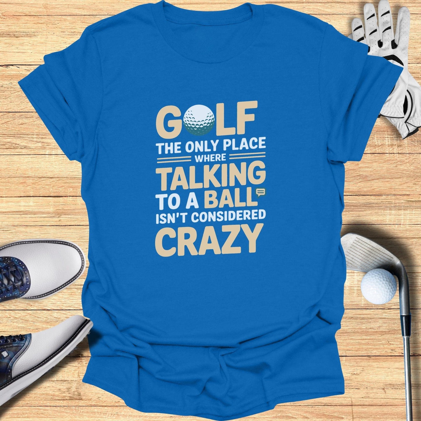 Talk to the Ball T-Shirt - Funny Golf Tee by Swing Epic