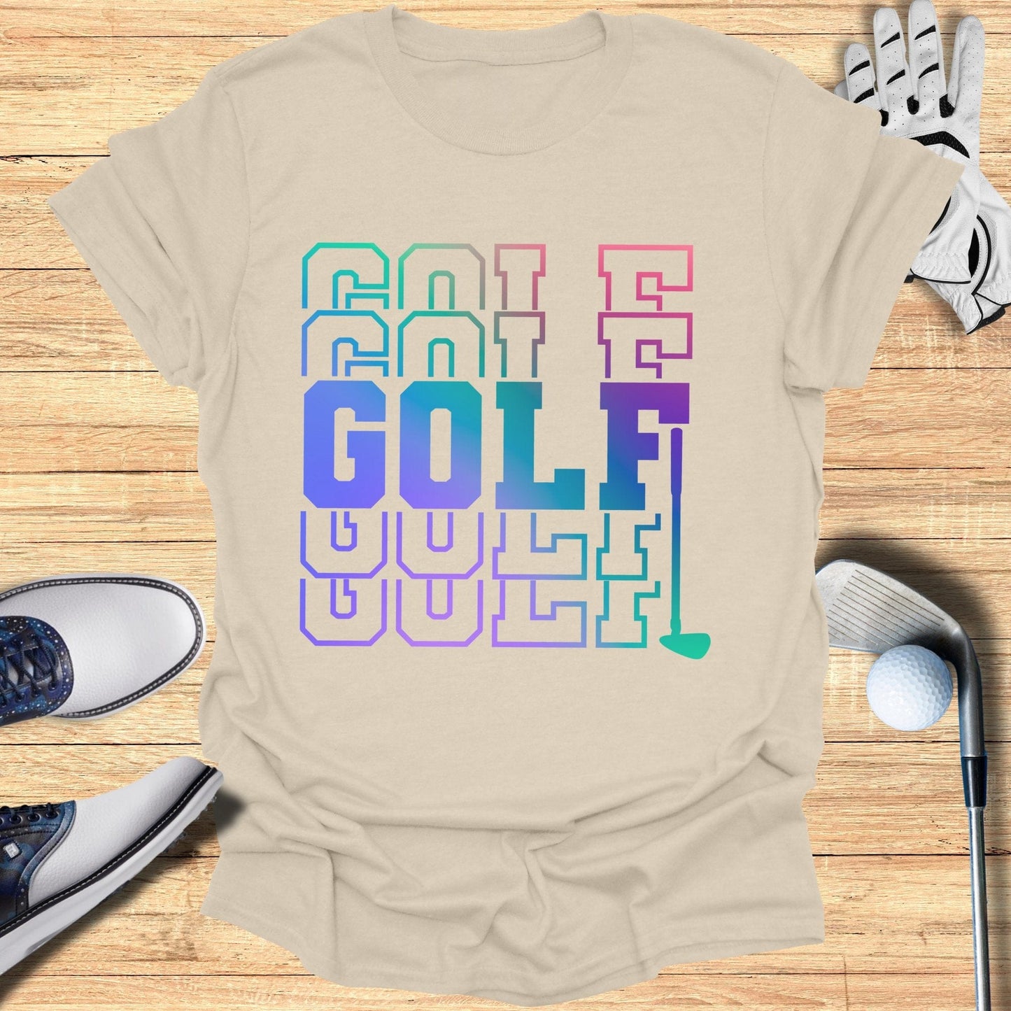 Retro Golf Text T-Shirt - Funny Golf Tee by Swing Epic