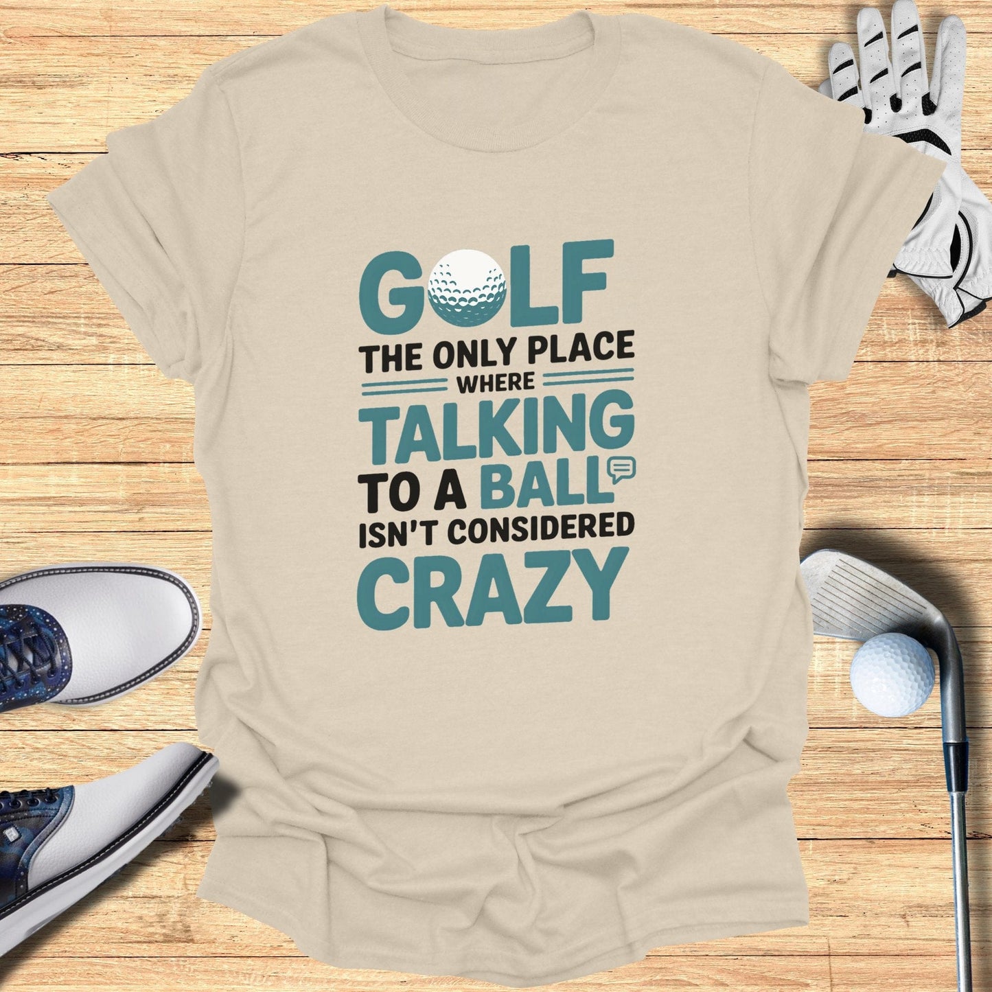 Talk to the Ball T-Shirt - Funny Golf Tee by Swing Epic