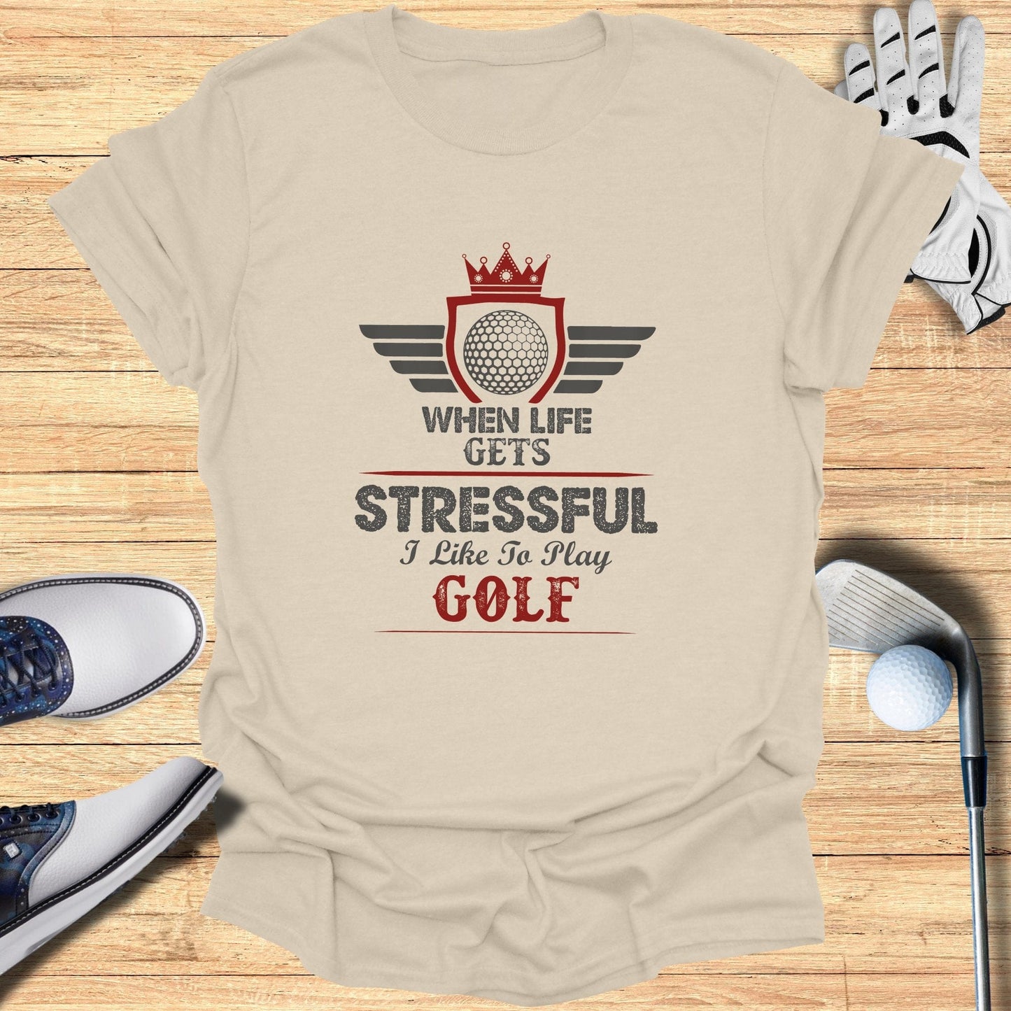Stress & Golf T-Shirt - Funny Golf Tee by Swing Epic