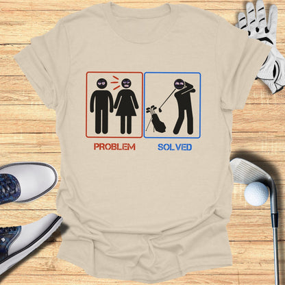 Problem Solved Golf T-Shirt - Funny Golf T-Shirt by SwingEpic