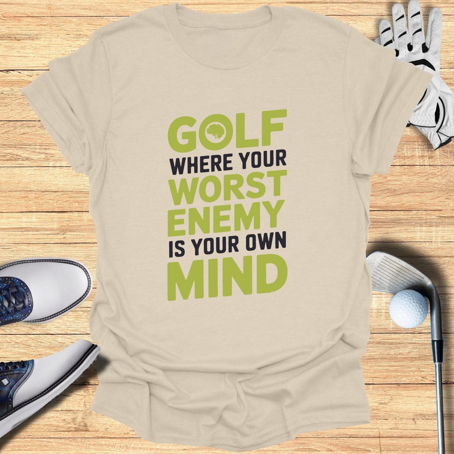 Golf Where Your Worst Enemy T-Shirt - Funny Golf Tee by Swing Epic