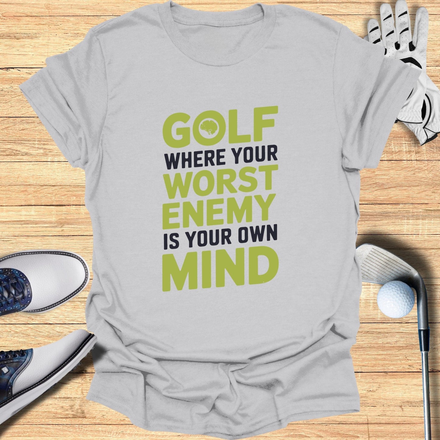 Golf Where Your Worst Enemy T-Shirt - Funny Golf Tee by Swing Epic