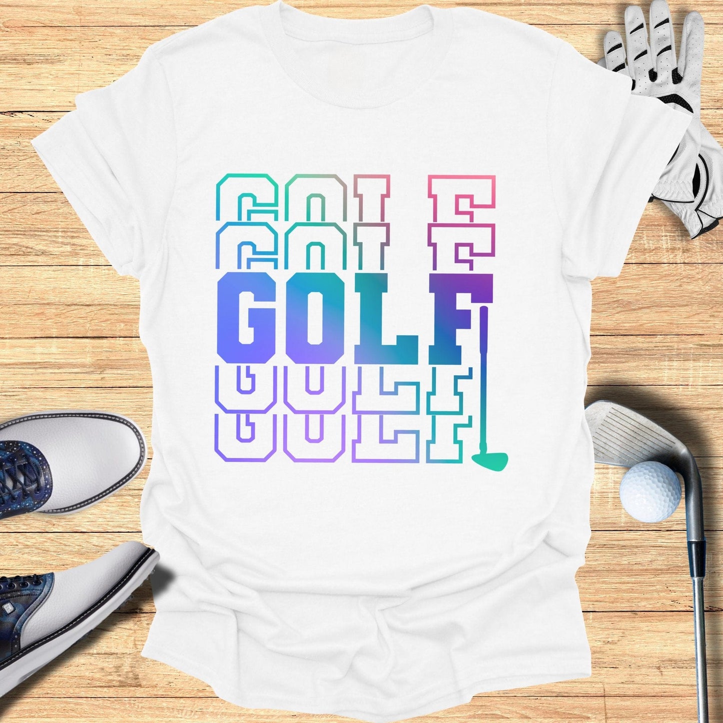 Retro Golf Text T-Shirt - Funny Golf Tee by Swing Epic